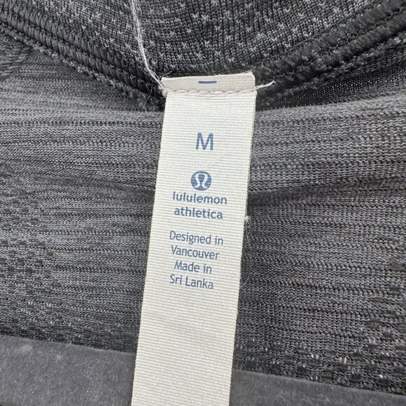 Lululemon Metal Vent Tech Short Sleeve Black Heather Urbanathlon Men’s Size Medi - Picture 2 of 15